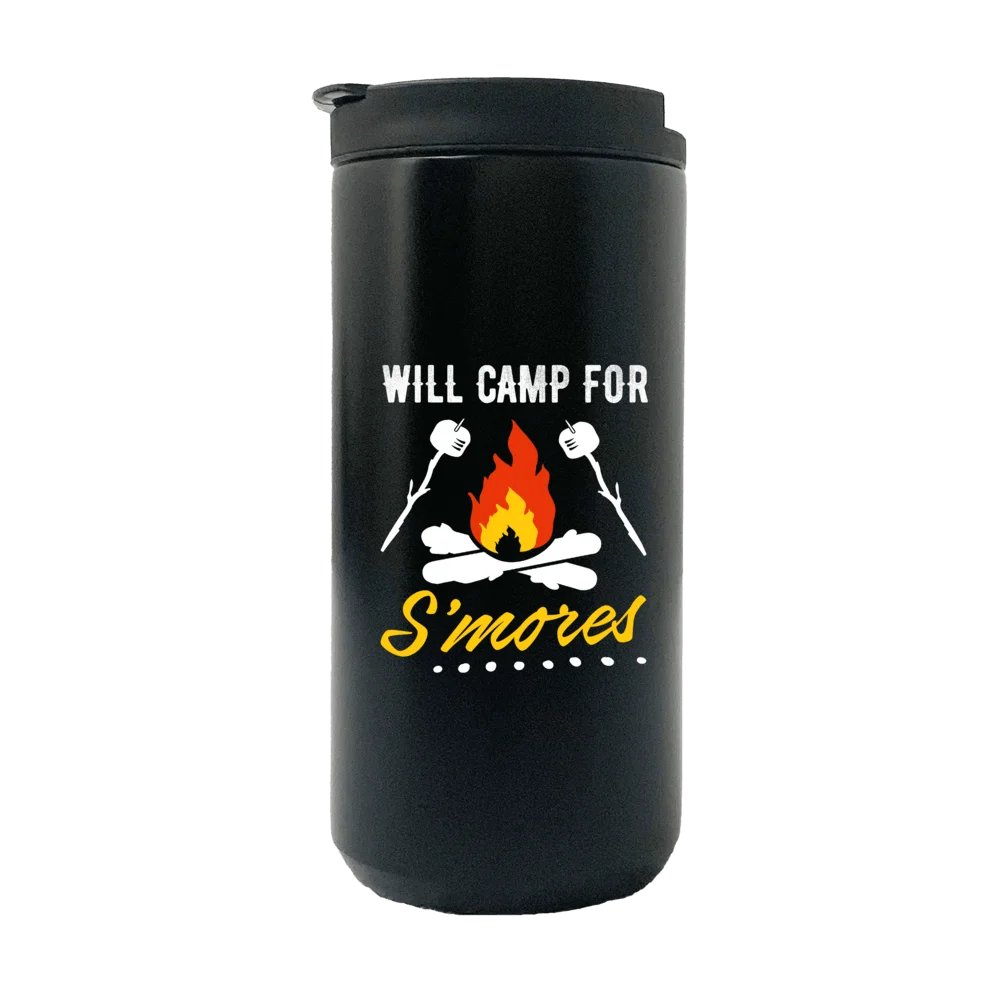 Will Camp For Smores Camping 14oz Coffee Tumbler