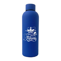 Thumbnail for Gone Fishing 17oz Stainless Rubberized Water Bottle