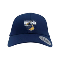 Thumbnail for Happiness Is A Big Fish Embroidered Baseball Hat