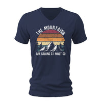 Thumbnail for Hiking The Mountains Are Calling Men’s Unisex V-Neck T-shirt