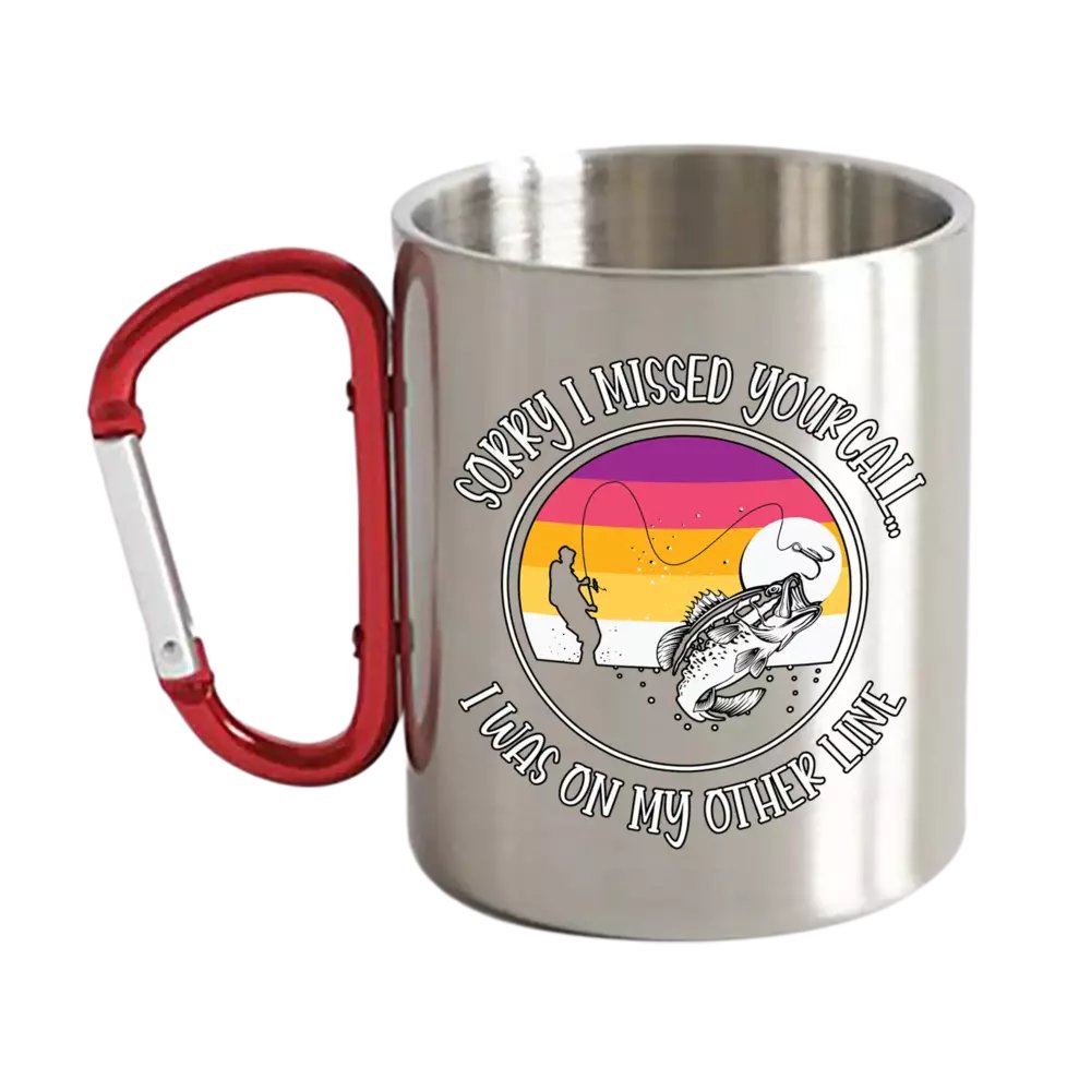 I Was On Another Line Carabiner Mug 12oz