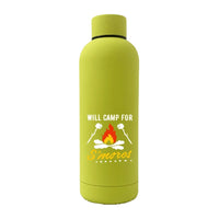 Thumbnail for Will Camp For Smores 17oz Stainless Rubberized Water Bottle