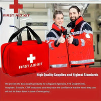 Thumbnail for 173pcs Large First Aid Kit: Portable Bag For Outdoor Hunting, Hiking, Camping And More - Including Emergency Supplies!