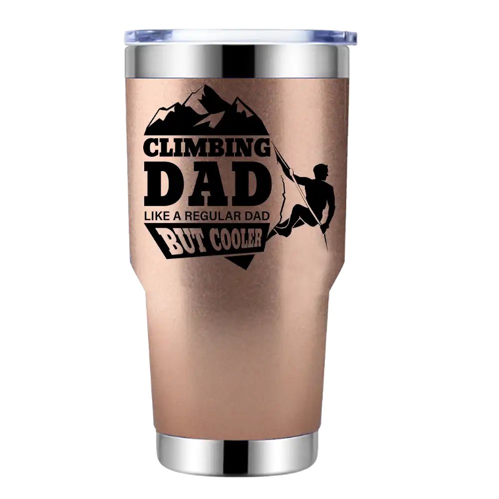 Climbing Dad 30oz Tumbler Rosegold