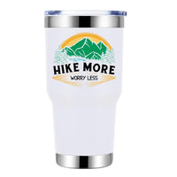 Thumbnail for Hike More Worry Less 30oz Tumbler White