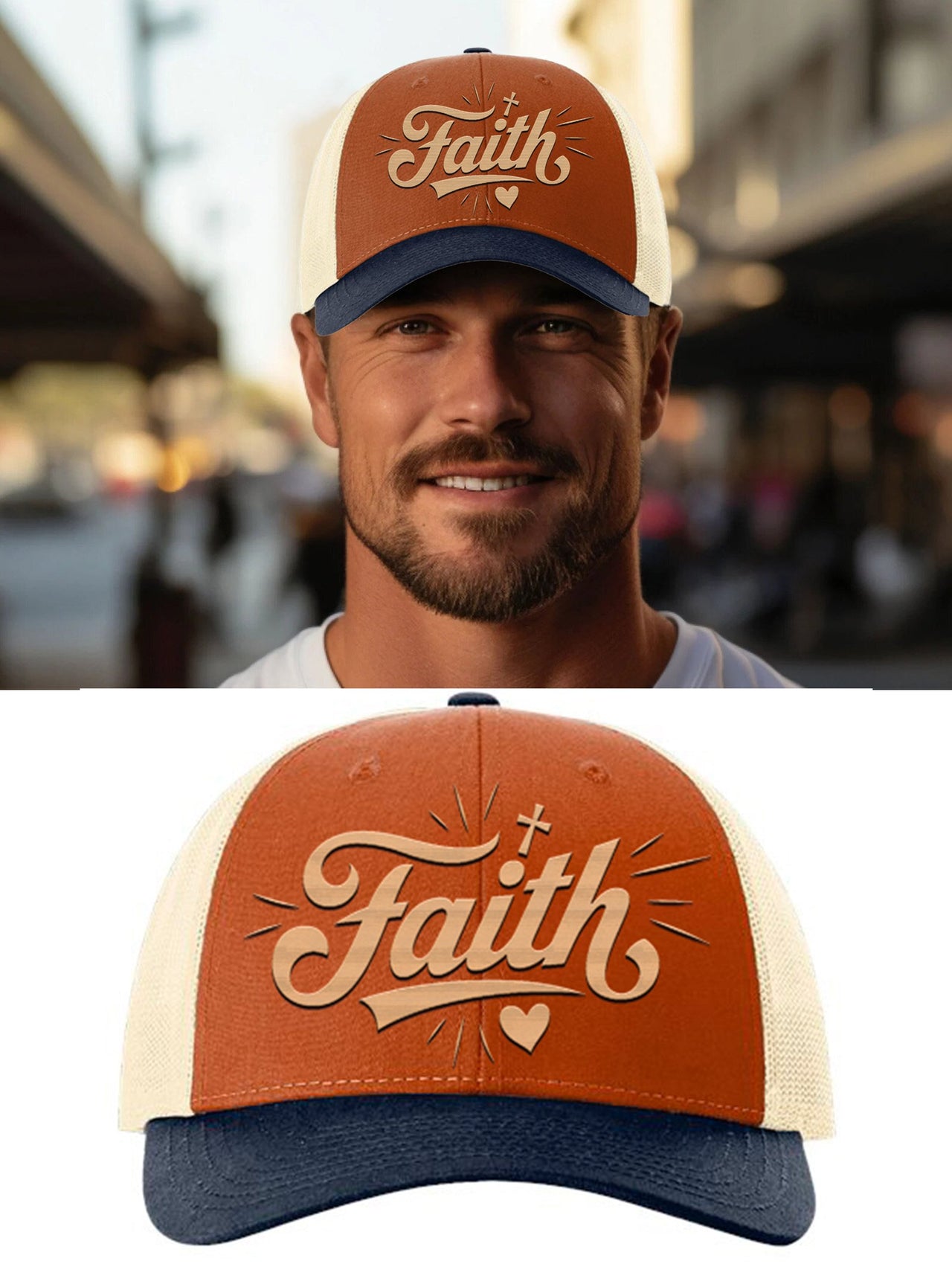 Faith Embroidered Unisex Trucker Hat