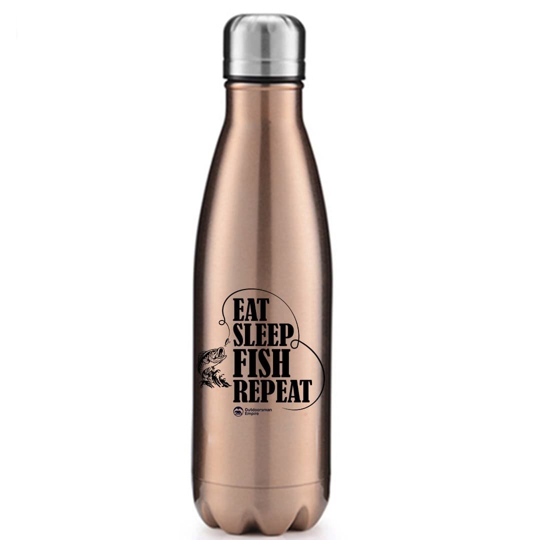 Eat Sleep Fish Repeat Stainless Steel Water Bottle