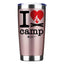 I Love Camp 20oz Insulated Vacuum Sealed Tumbler Rose Gold