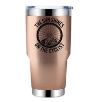 Thumbnail for The Sun Shine On The Cyclist 30oz Insulated Vacuum Sealed Tumbler Rose Gold