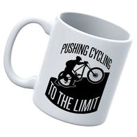 Thumbnail for White Pushing Cycling To The Limit White Coffee Mug