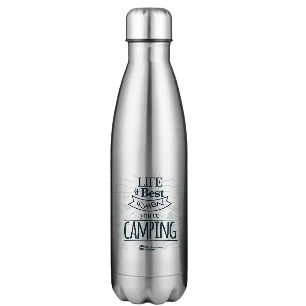 Life Is Best Stainless Steel Water Bottle Silver