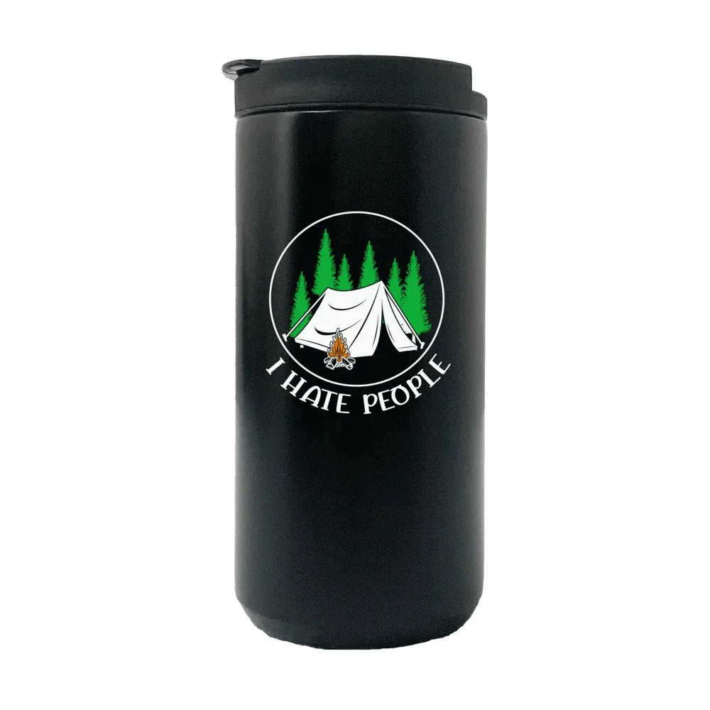 Camping - I Hate People 14oz Tumbler Black