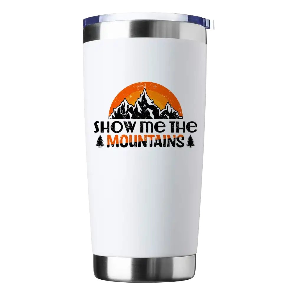 Hiking Show Me The Mountains 20oz Tumbler Black