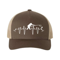 Thumbnail for Fishing Heart Beat Retro Embroidered Snapback Trucker Hat