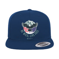 Thumbnail for Be Wild Be Free Printed Flat Bill Cap