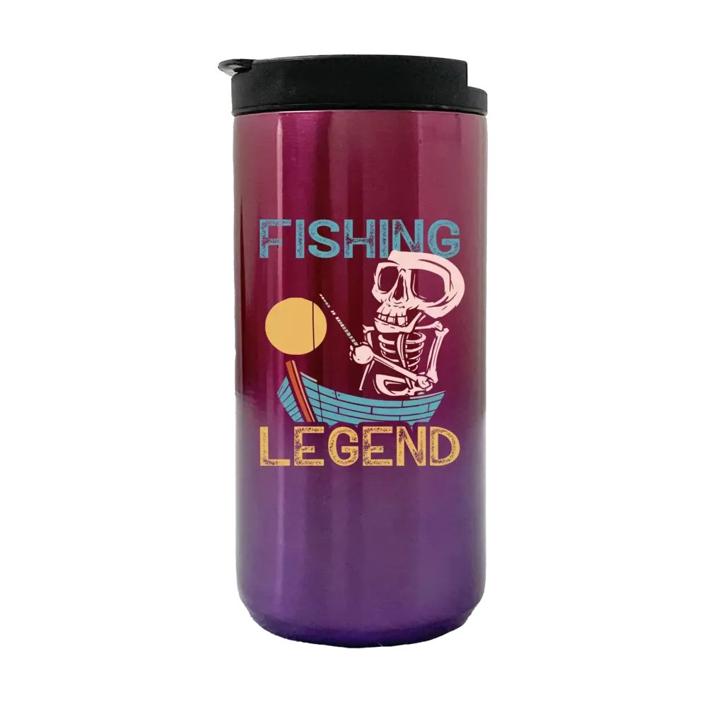 Fishing Legend 14oz Tumbler Purple