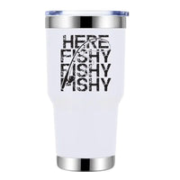 Thumbnail for Here Fishy Fishy Fishy 30oz Tumbler White
