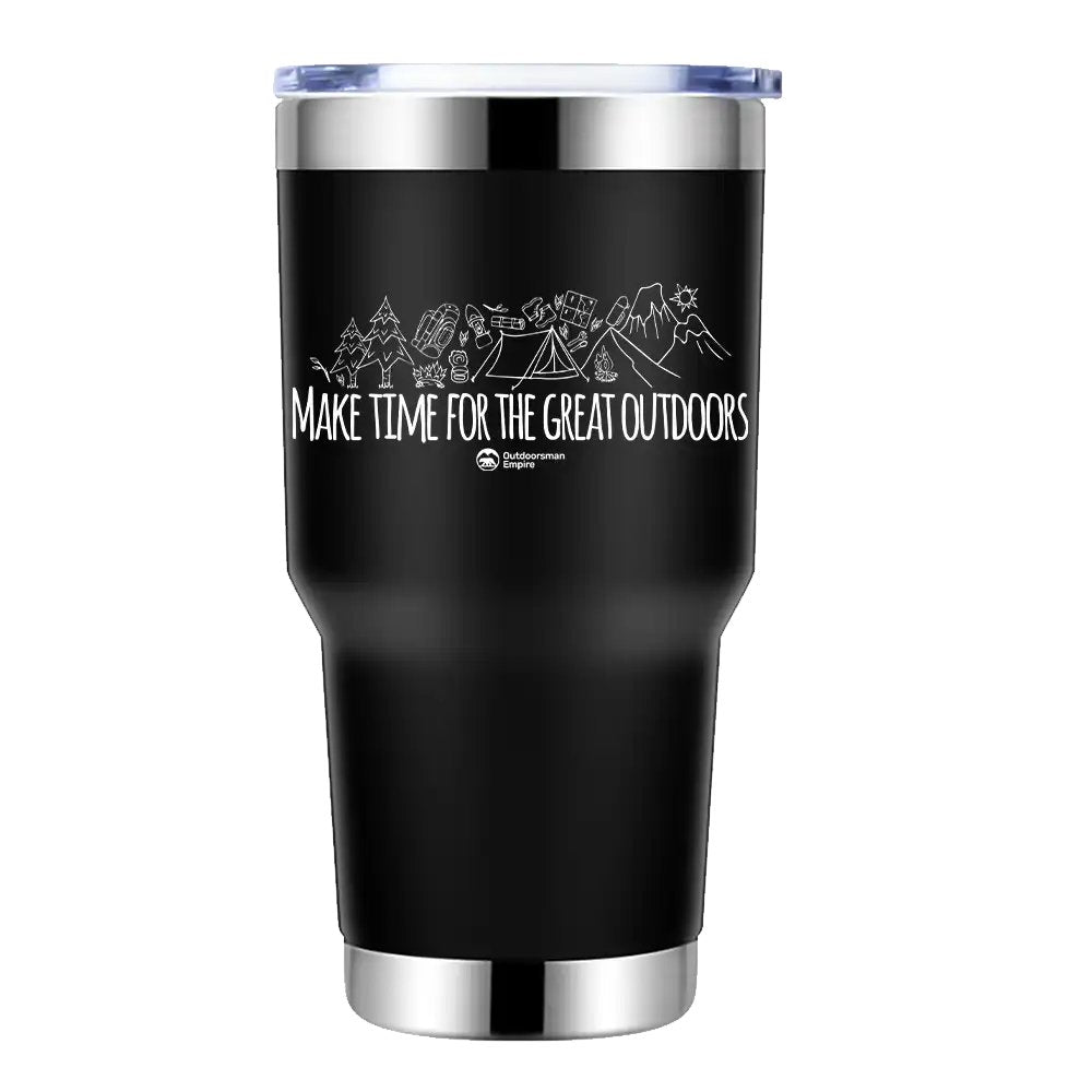 Make Time For Great 30oz Double Wall Stainless Steel Water Tumbler Black