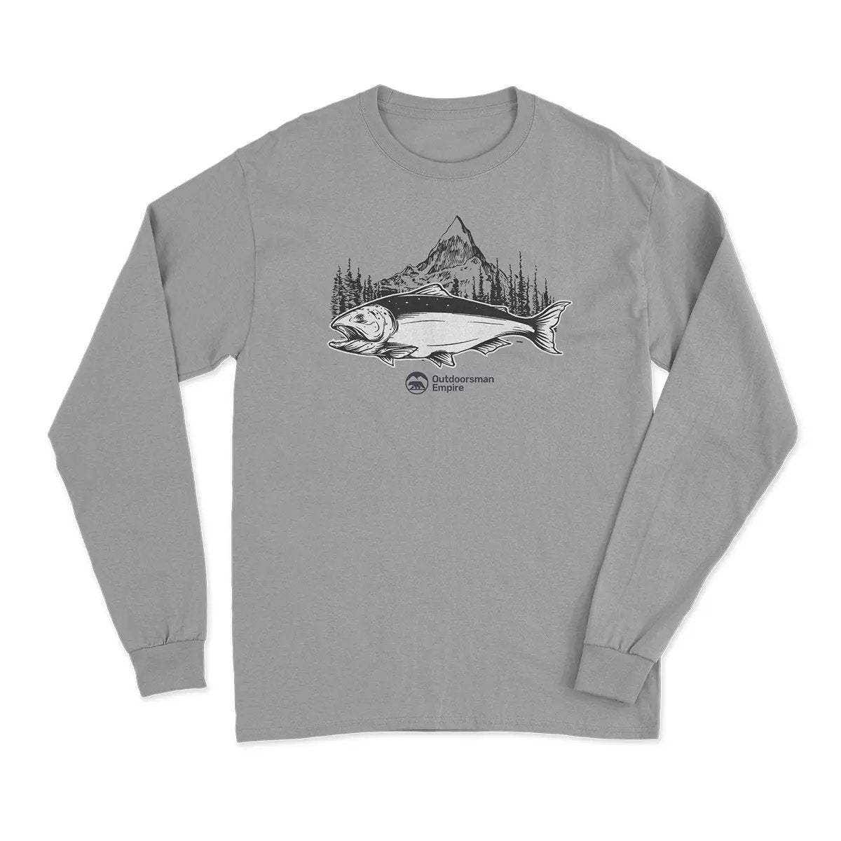 Fishing Mountain' Long Sleeve T-Shirt