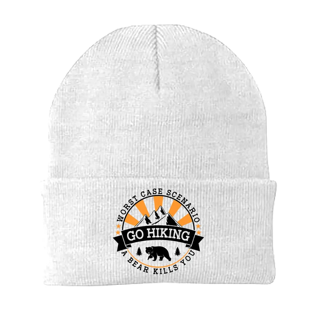 Hiking Worst Case Scenario Embroidered Beanie