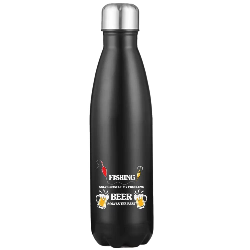 Fishing Solves All My Problem Stainless Steel Water Bottle