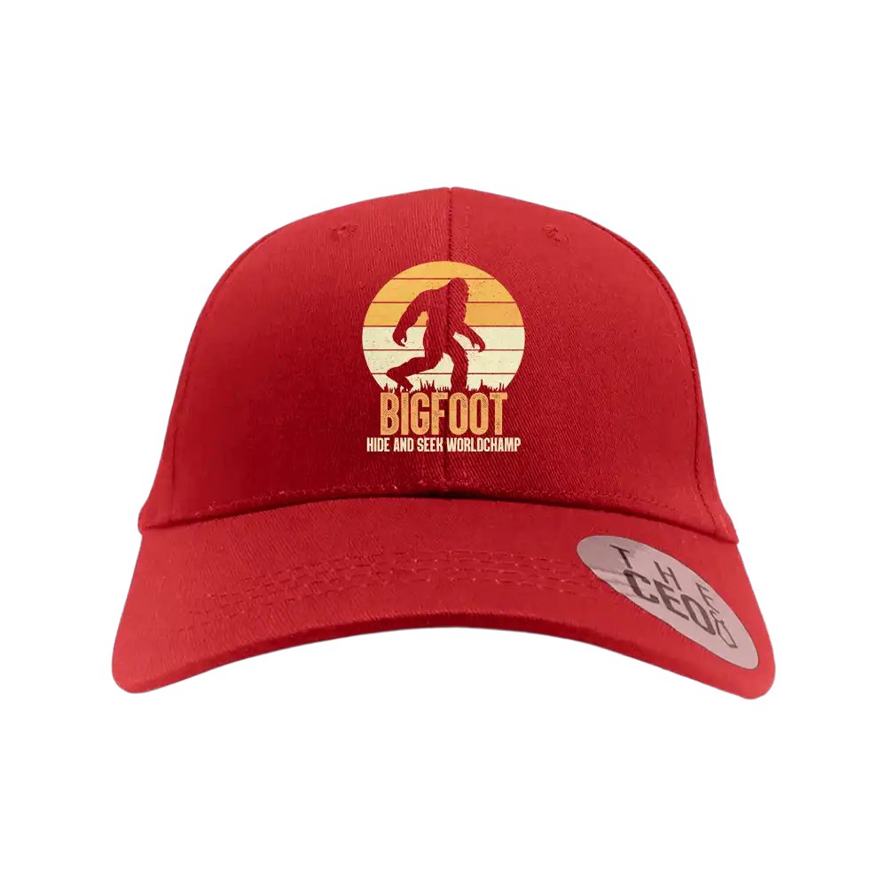 Bigfoot Hide And Seek Embroidered Baseball Hat