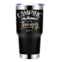 Thumbnail for Camping Is My Therapy 30oz Tumbler Black