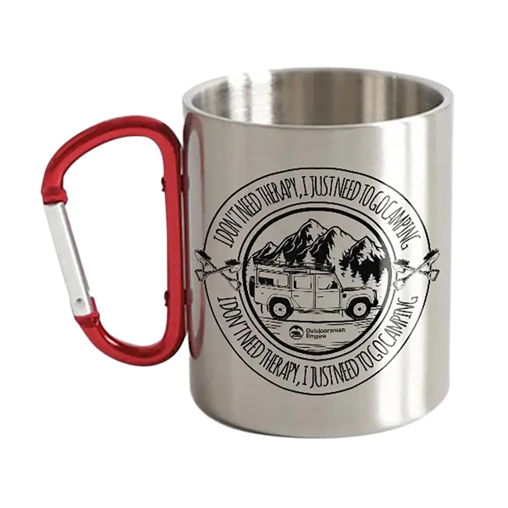 I Don't Need Therapy Stainless Steel Double Wall Carabiner Mug 12oz