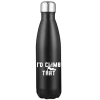 Thumbnail for Climbing I'd Climb That Stainless Steel Water Bottle Black
