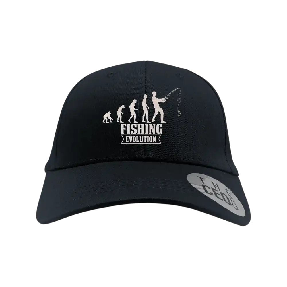 Fishing Evolution Embroidered Baseball Hat