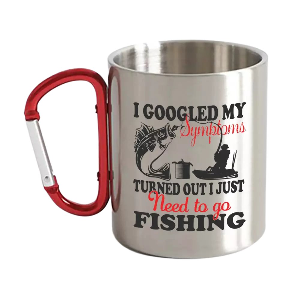 Fishing Symptoms Carabiner Mug 12oz