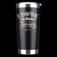 Thumbnail for Camping Is My Therapy 20oz Tumbler Black