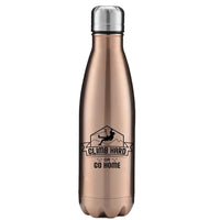 Thumbnail for Climb Hard Or Go Home Stainless Steel Water Bottle Rose Gold