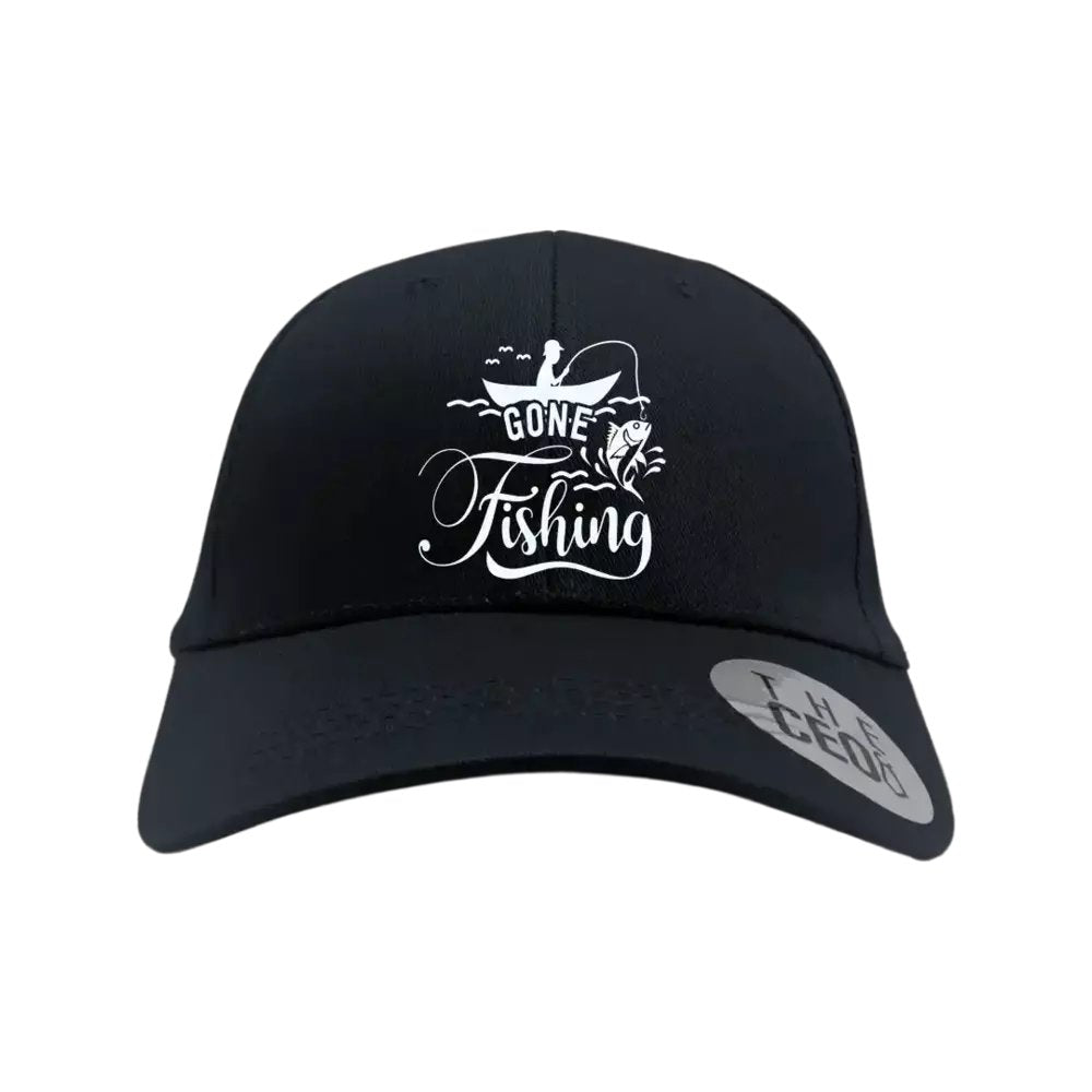 Gone Fishing Embroidered Baseball Hat