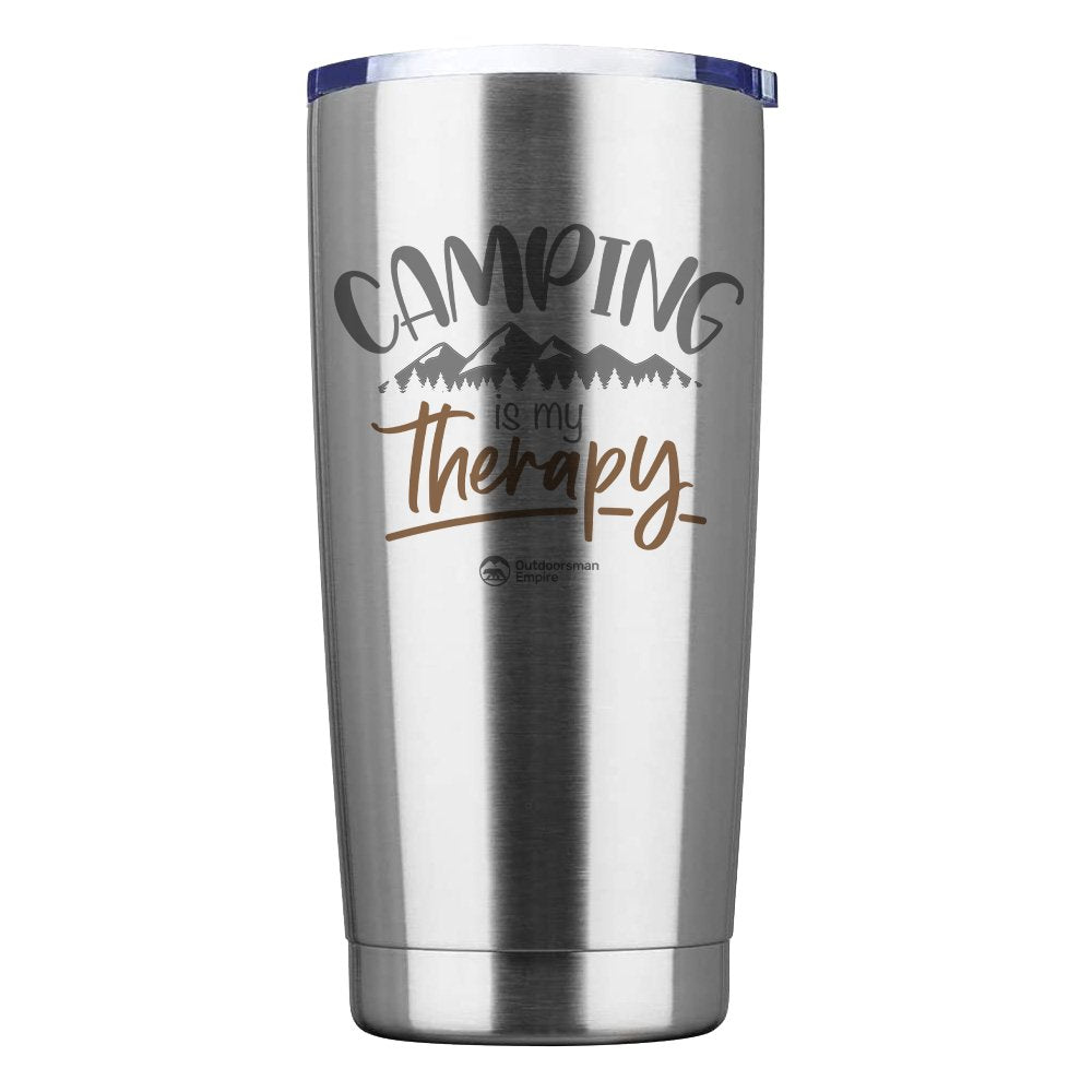 Camping Is My Therapy 20oz Insulated Vacuum Sealed Tumbler