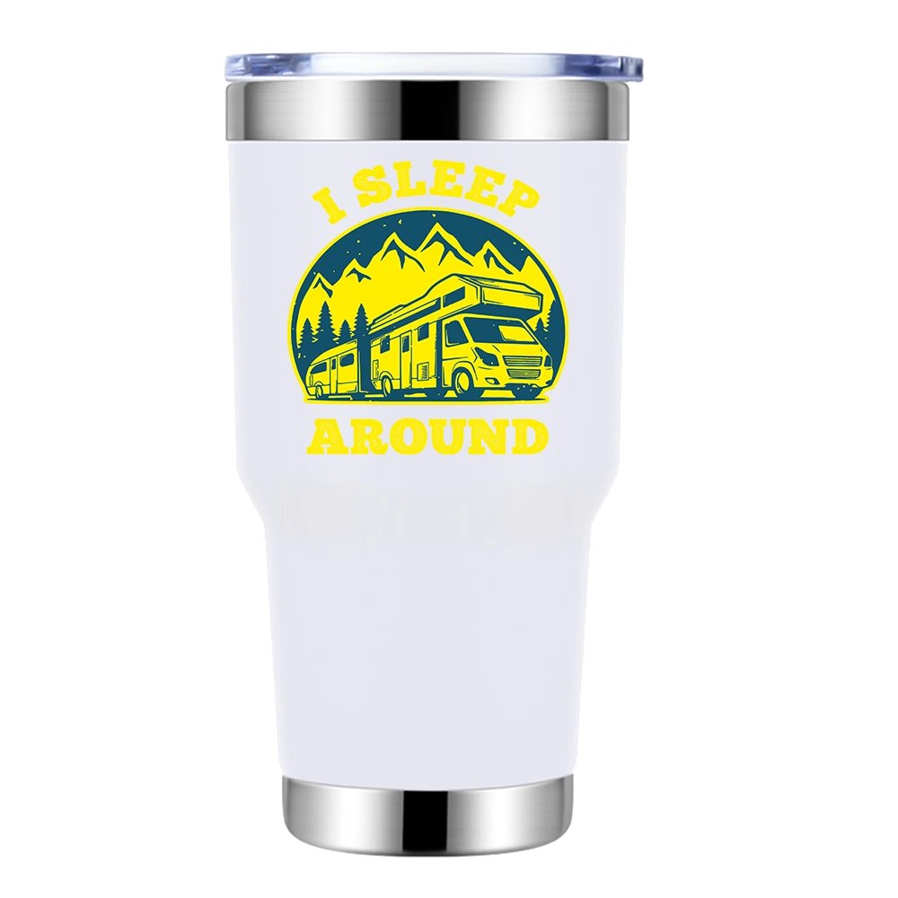 I Sleep Around 30oz Tumbler White