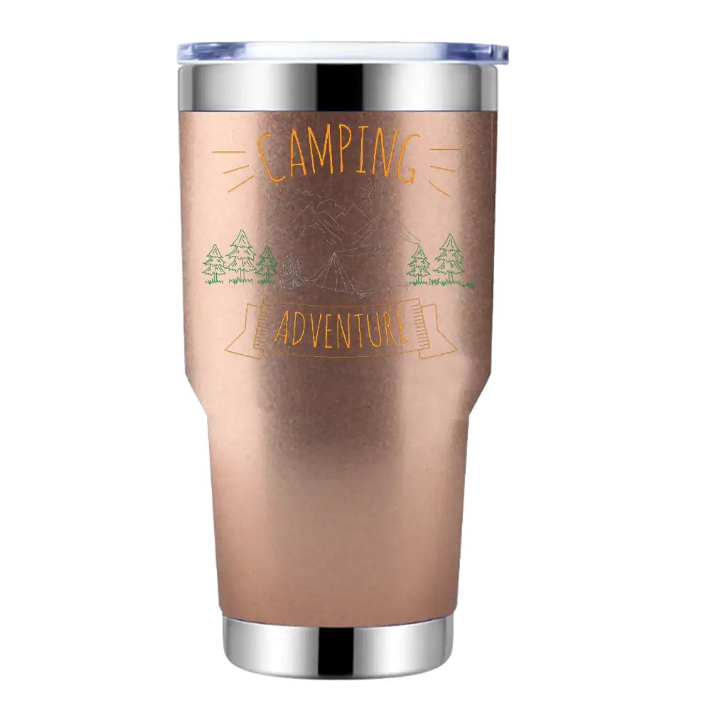 Camping Adventure 30oz Tumbler Rosegold