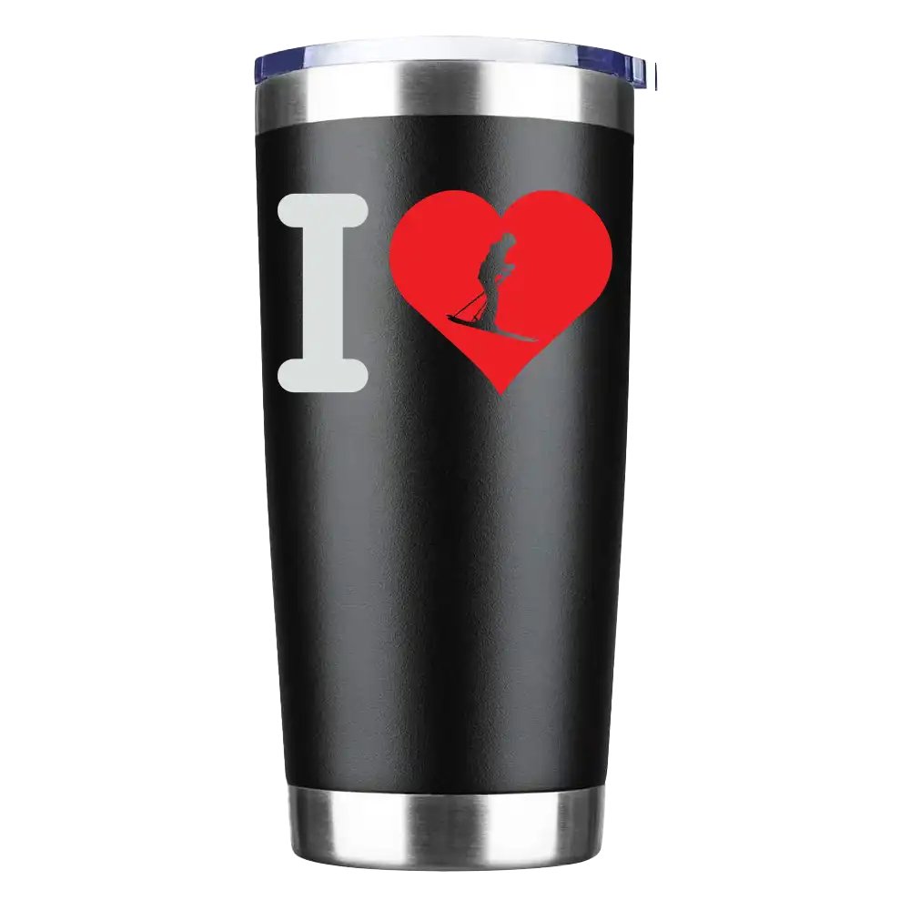 I Love Skiing 20oz Insulated Vacuum Sealed Tumbler