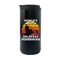 Thumbnail for World's Okayest Fisherman 14oz Coffee Tumbler