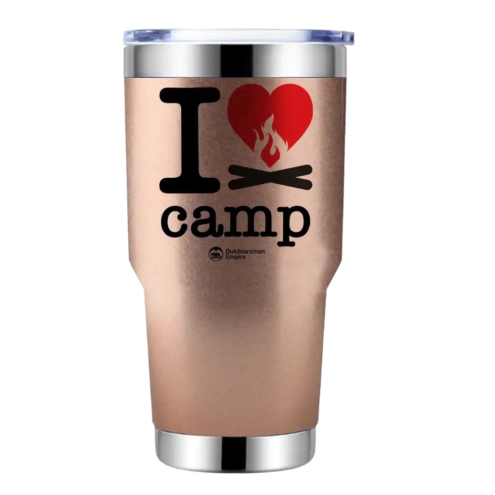 I Love Camp 30oz Double Wall Stainless Steel Water Tumbler Rosegold