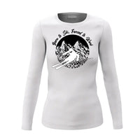 Thumbnail for Born To Ski Forced To Work Women Long Sleeve Shirt