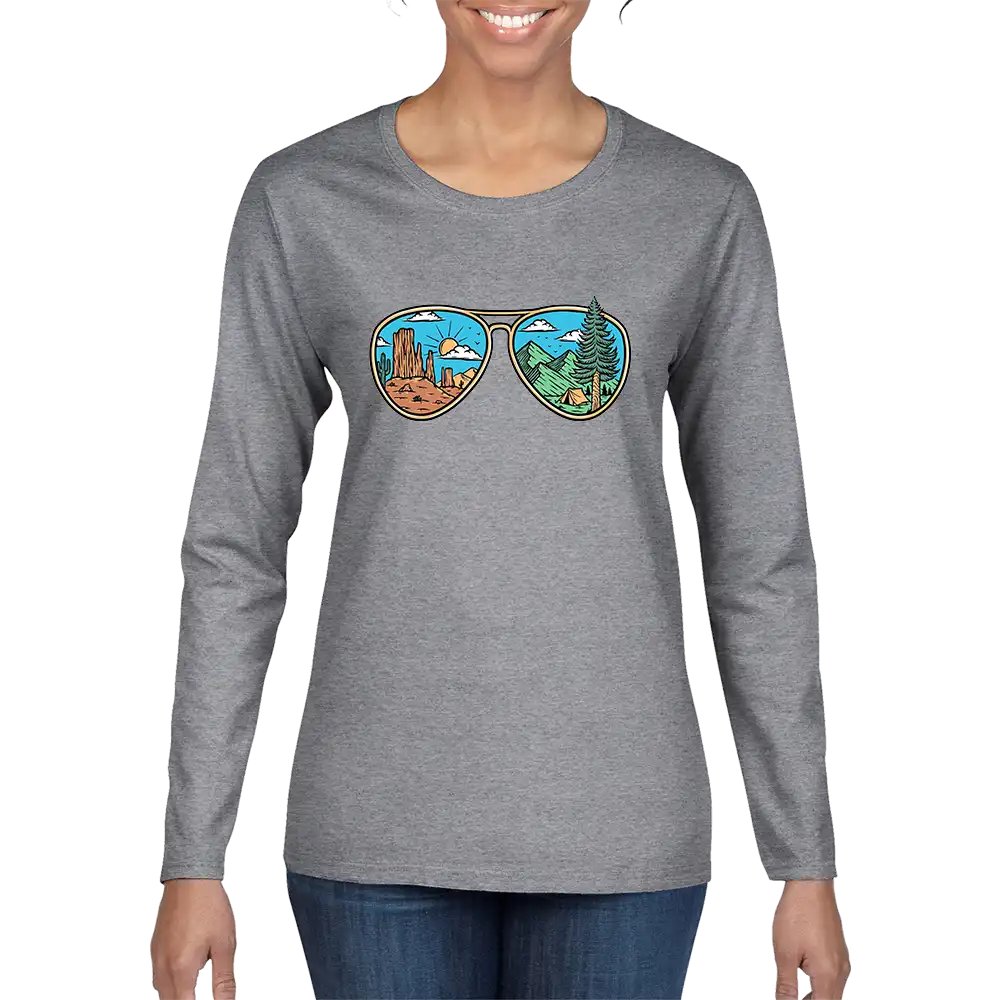 Beyond the Looking Sunglasses Women Long Sleeve Shirt