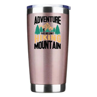 Thumbnail for Adventure Has No Limit Hiking Mountain 20oz Tumbler Rosegold