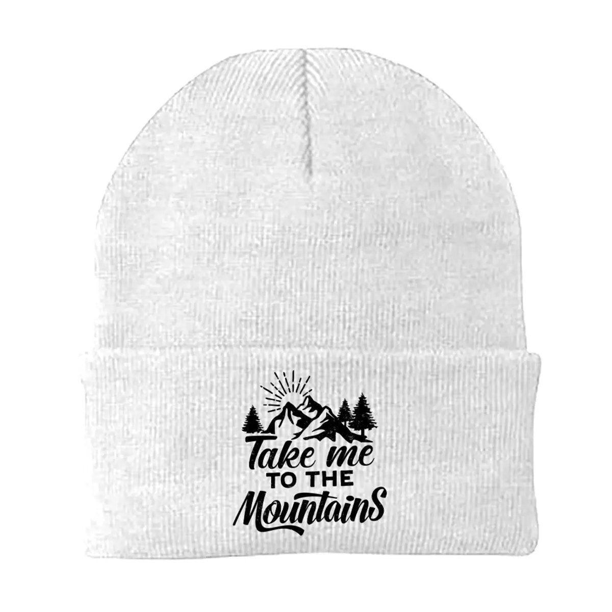 Hiking Take Me To The Mountains Embroidered Beanie