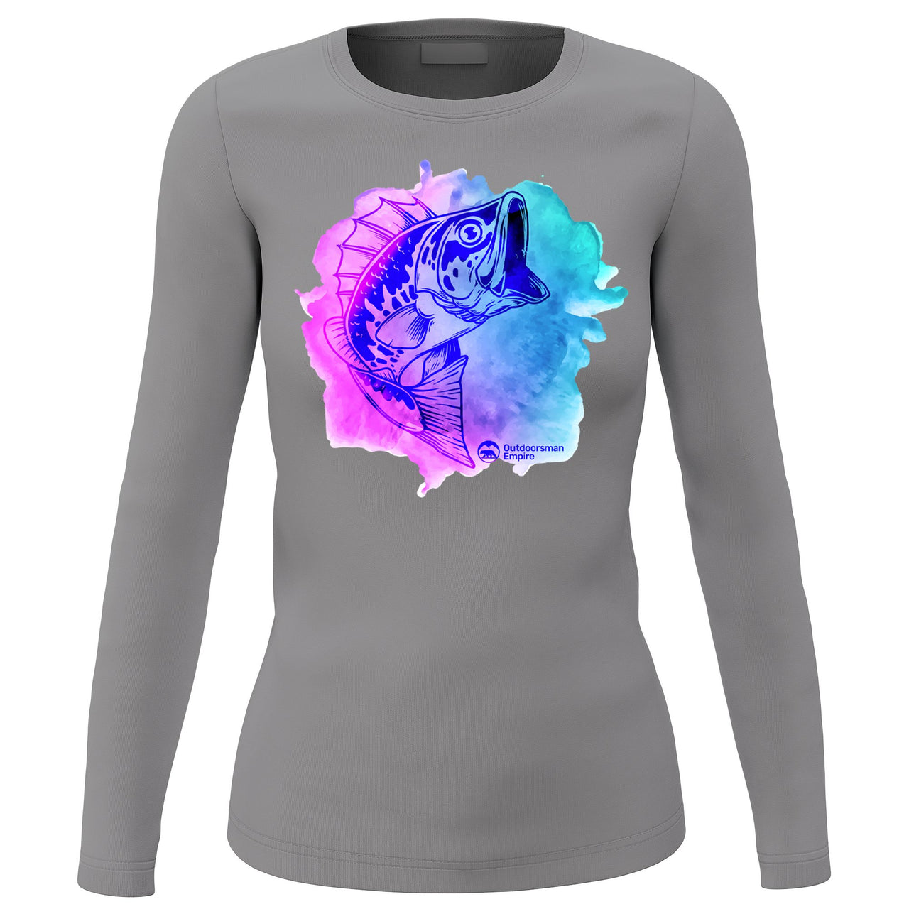 Watercolor Fishing' Long Sleeve for Women