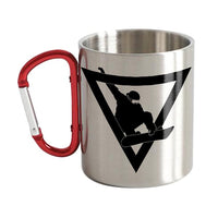 Thumbnail for Never Underestimate An Old Snowboarder Stainless Steel Double Wall Carabiner Mug 10oz