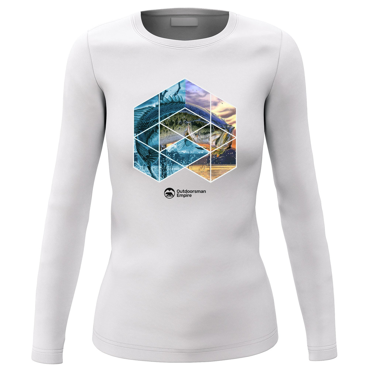 Fishing Geometry' Women Long Sleeve Shirt