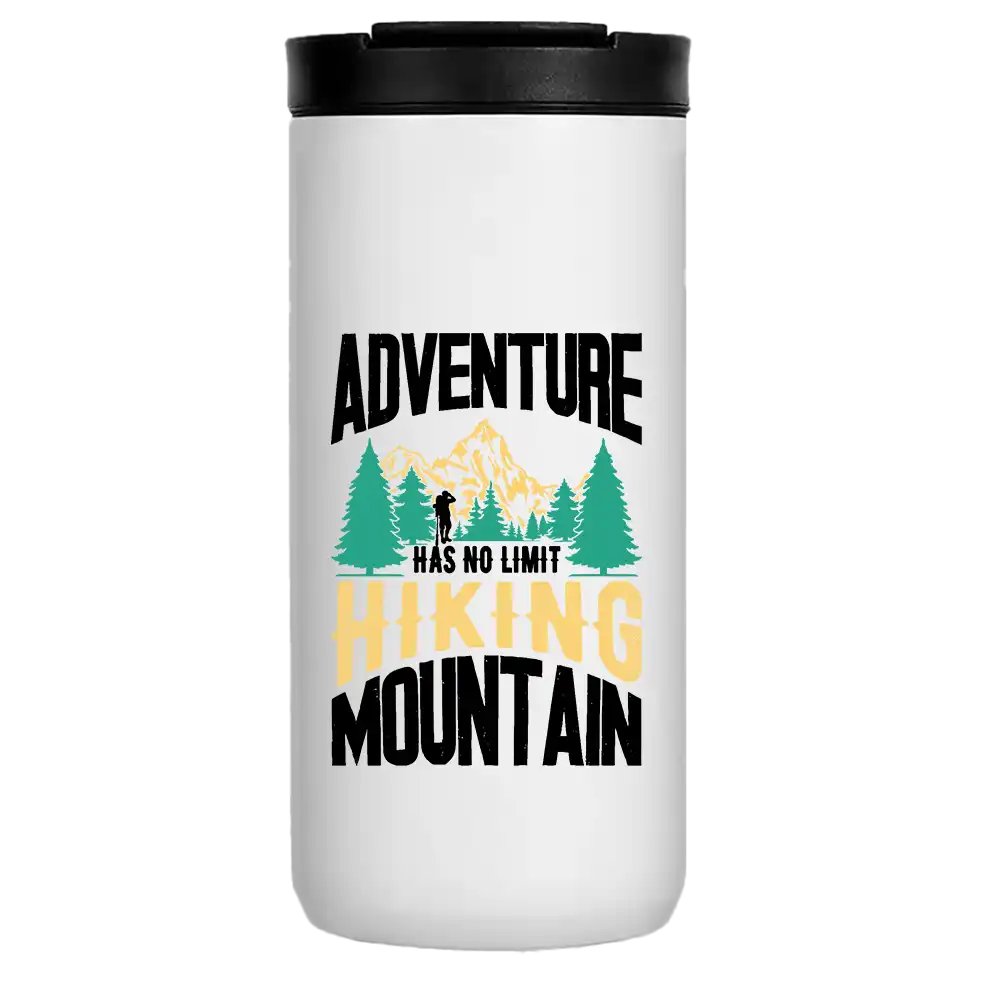 Adventure Has No Limit Hiking Mountain 14oz Tumbler white