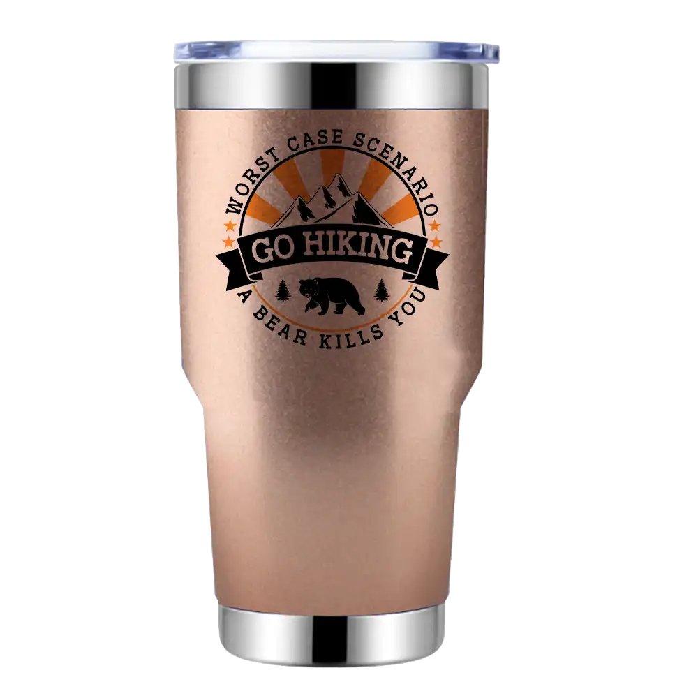 Hiking Worst Case Scenario 30oz Tumbler Rosegold