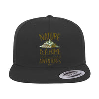 Thumbnail for Nature Is A Home Embroidered Flat Bill Cap